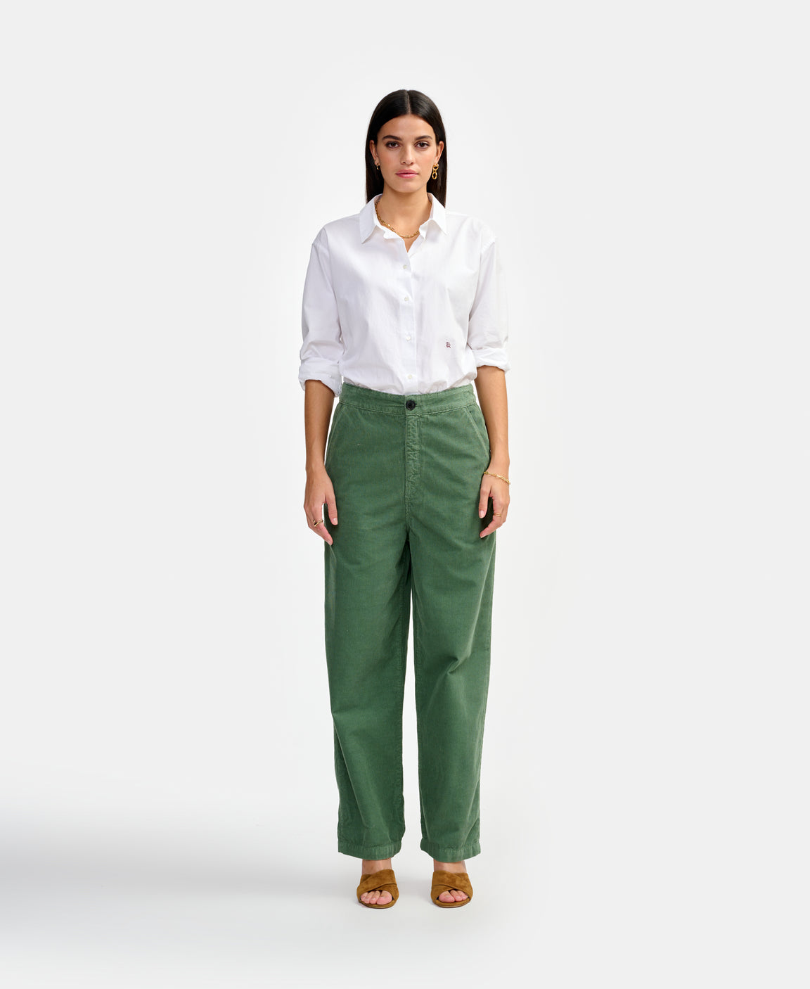 Pasop Trousers - Green | Women Collection | Bellerose