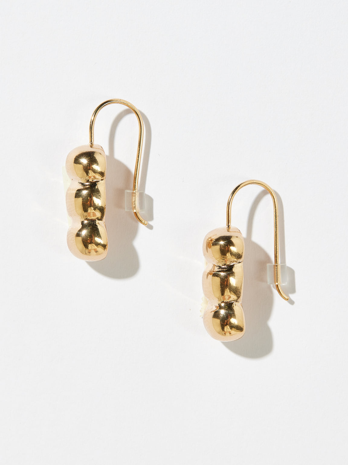 HELENA ROHNER | SHORT & CURVY GOLD PLATED BRASS EARRINGS GOLD