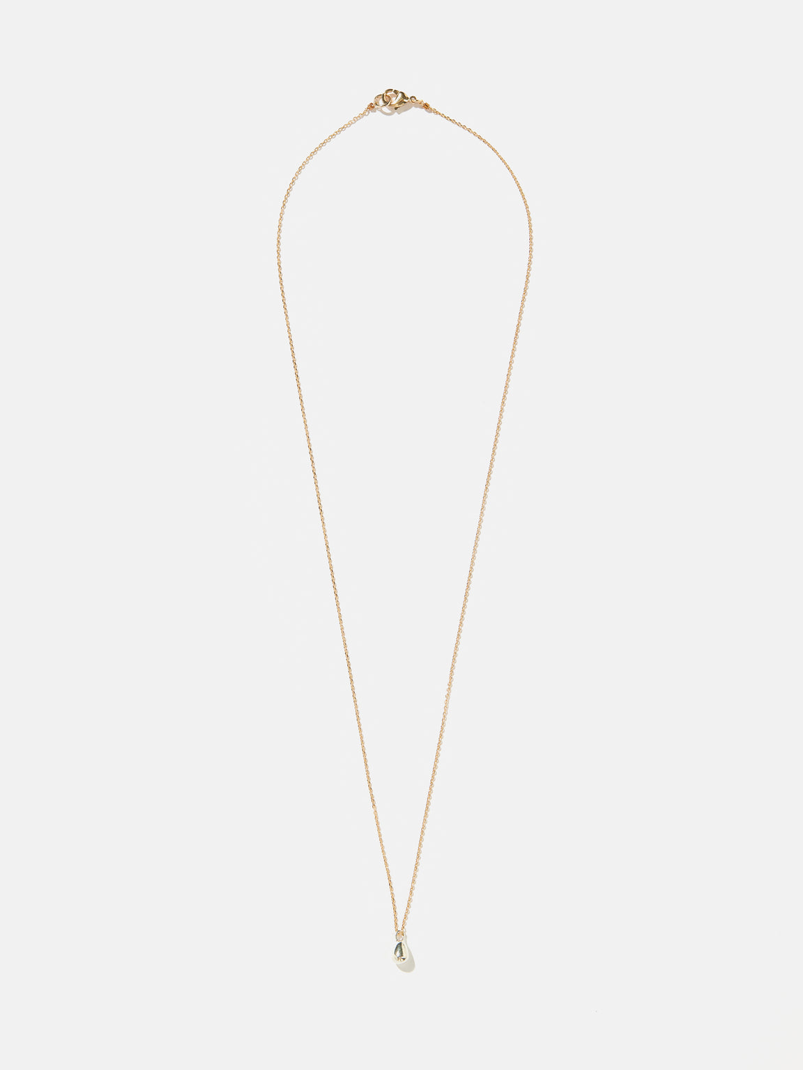 HELENA ROHNER | TINY SILVER DROP PENDANT NECKLACE SILVER