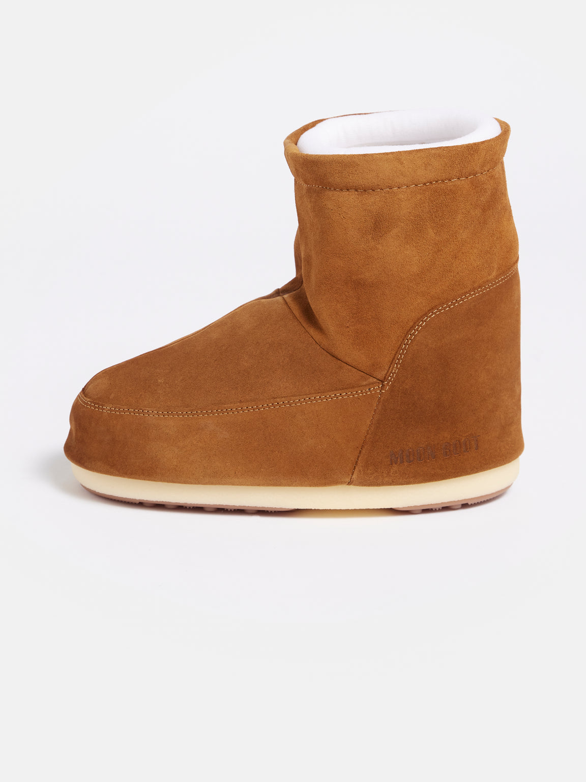 MOONBOOT | ICON LOW NO LACE SUEDE BOOTS FOR WOMEN COGNAC